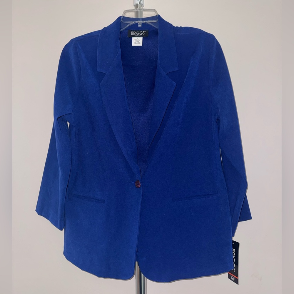 Briggs New York Cobalt Blue Single-Button Blazer